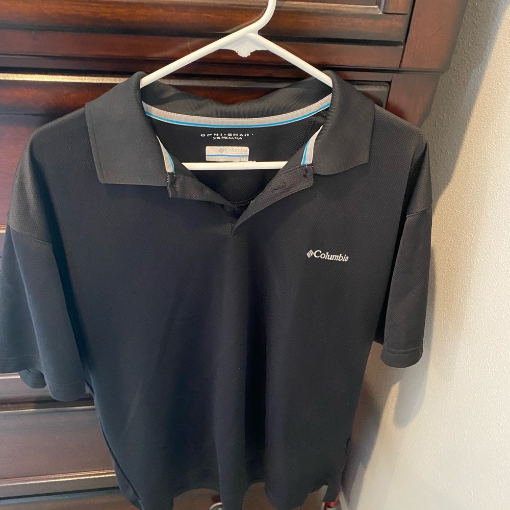 Mens black polo, Columbia XL